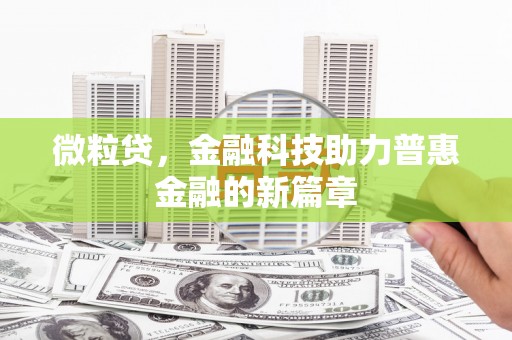 碌曲微粒贷，金融科技助力普惠金融的新篇章