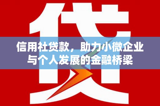 碌曲信用社贷款，助力小微企业与个人发展的金融桥梁