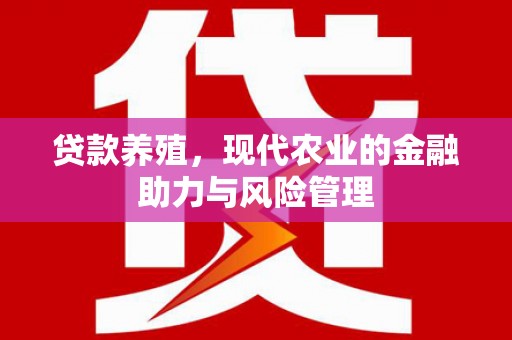 碌曲贷款养殖，现代农业的金融助力与风险管理