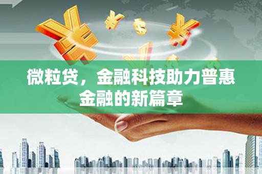 碌曲微粒贷，金融科技助力普惠金融的新篇章