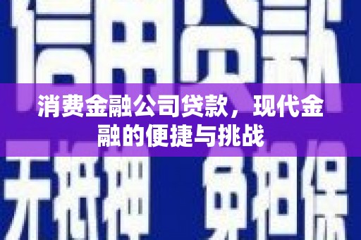 碌曲消费金融公司贷款，现代金融的便捷与挑战
