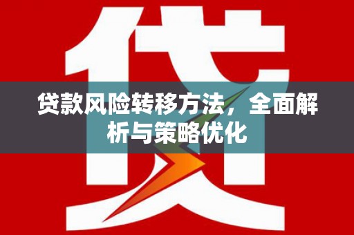 碌曲贷款风险转移方法，全面解析与策略优化