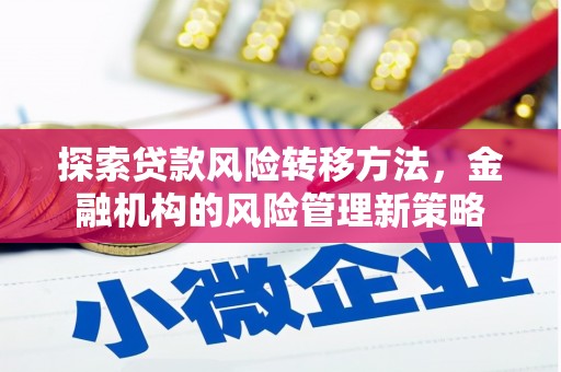 碌曲探索贷款风险转移方法，金融机构的风险管理新策略
