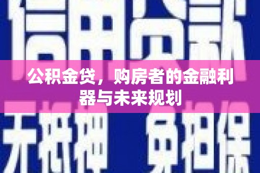 碌曲公积金贷，购房者的金融利器与未来规划