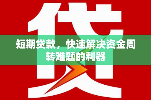 碌曲短期贷款，快速解决资金周转难题的利器