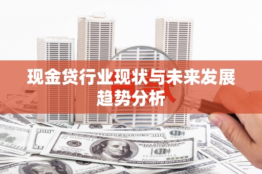 碌曲现金贷行业现状与未来发展趋势分析