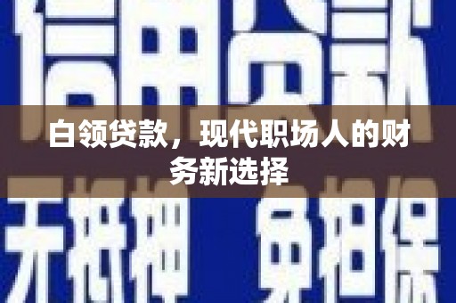 碌曲白领贷款，现代职场人的财务新选择