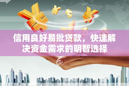 碌曲信用良好易批贷款，快速解决资金需求的明智选择
