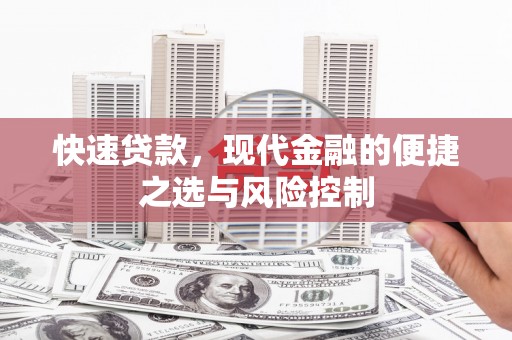 碌曲快速贷款，现代金融的便捷之选与风险控制