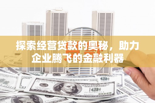 碌曲探索经营贷款的奥秘，助力企业腾飞的金融利器