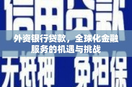 碌曲外资银行贷款，全球化金融服务的机遇与挑战