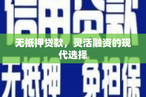 碌曲无抵押贷款，灵活融资的现代选择