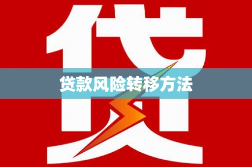 碌曲贷款风险转移方法