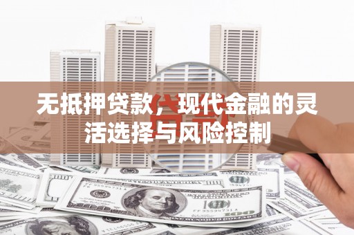 碌曲无抵押贷款，现代金融的灵活选择与风险控制
