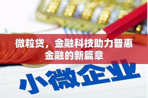 碌曲微粒贷，金融科技助力普惠金融的新篇章