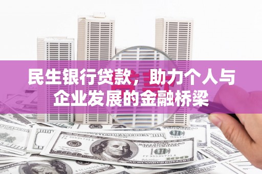 碌曲民生银行贷款，助力个人与企业发展的金融桥梁