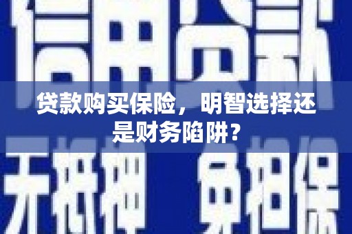 碌曲贷款购买保险，明智选择还是财务陷阱？