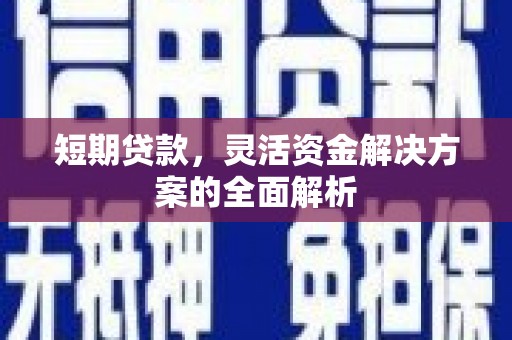 碌曲短期贷款，灵活资金解决方案的全面解析