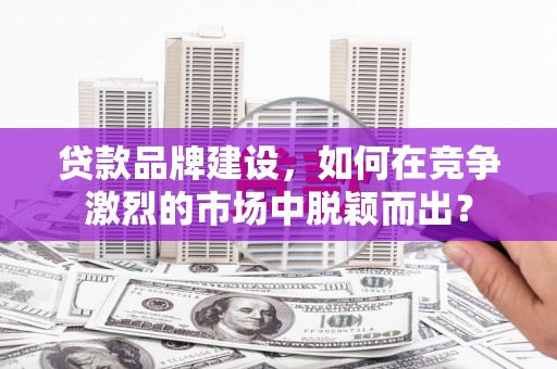 碌曲贷款品牌建设，如何在竞争激烈的市场中脱颖而出？
