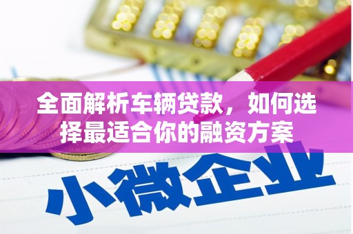 碌曲全面解析车辆贷款，如何选择最适合你的融资方案