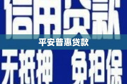 碌曲平安普惠贷款
